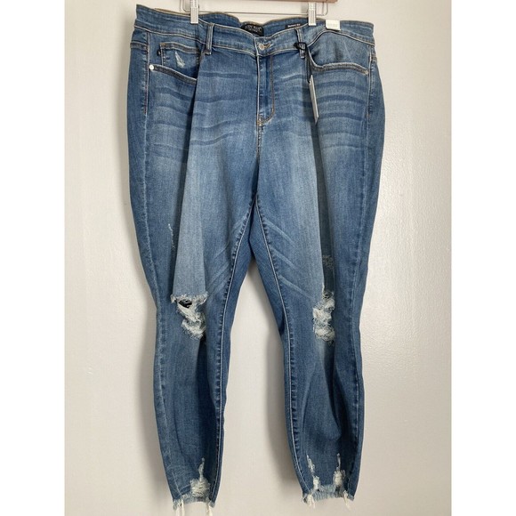 Judy Blue Denim - NEW Judy Blue High Waist Distressed Skinny Fit Jeans Size 24W